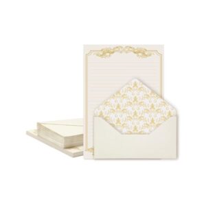 90 Pieces Stationery Set with Envelopes (60 Vintage-Style Paper Sheets + 30 Envelopes)
