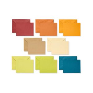 American Greetings Single Panel Blank Cards with Envelopes, Earthtone Colors (100-Count)