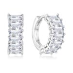 Gemstone Huggie Hoop Earrings