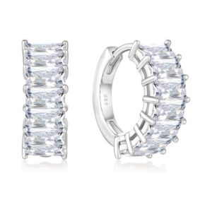 Gemstone Huggie Hoop Earrings