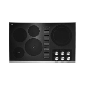 KitchenAid 36 Electric Downdraft Cooktop with 300 CFM and 3-Speed Fan Control - Stainless Steel