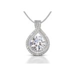Platinum Plated Certified Moissanite Necklace