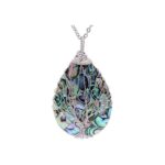 Tear Drop Abalone Shell Pendent Necklace