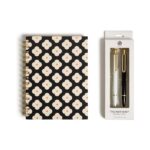 U Brands Abstract Terracotta Floral Spiral Journal with 2 Ballpoint Pens