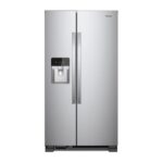 Whirlpool 33 Side By Side Refrigerator with Built-In Ice Maker 21.4 cu. ft. - Stainless Steel