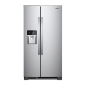 Whirlpool 33 Side By Side Refrigerator with Built-In Ice Maker 21.4 cu. ft. - Stainless Steel